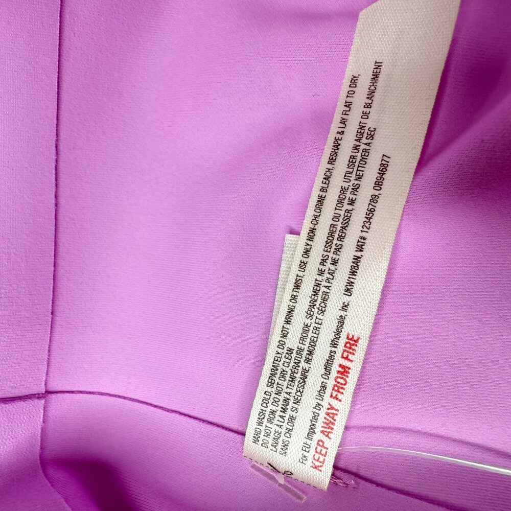 Free People Nina Bandeau Electric Orchid Scuba Strapless Bra Small NEW - Picture 7 of 9